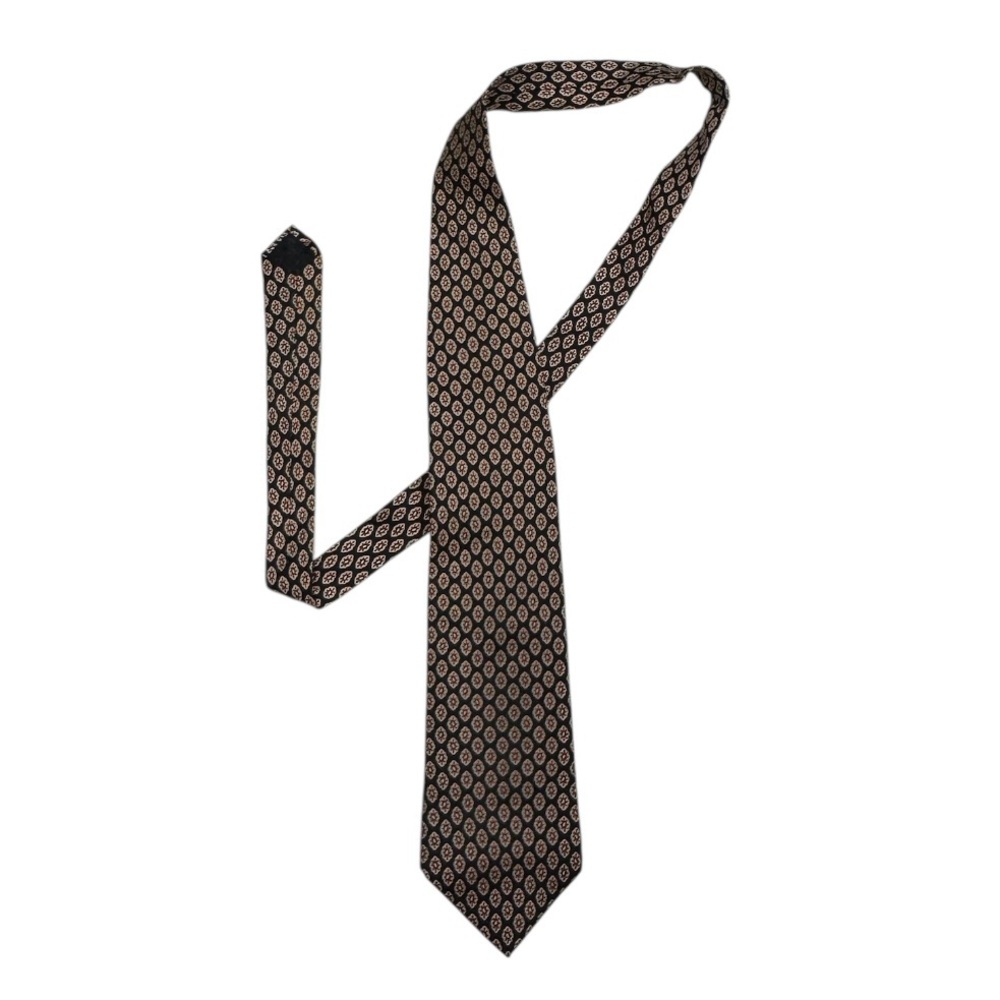 Crooks & Creed London all silk black and red floral style tie, great condition!